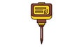 Soil Tester Meter with Leaf Icon Vector Illustration Royalty Free Stock Photo