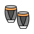 Vibrant Vector Illustration of Traditional Bongo Drums for Music and Art Projects Royalty Free Stock Photo
