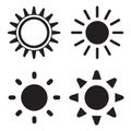 Collection of Sun Icons - Bright and Bold Vector Illustrations Royalty Free Stock Photo
