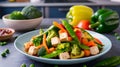 Vibrant Vegan Tofu and Vegetable Stir Fry Royalty Free Stock Photo