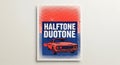 Halftone Duotone Retro Car Pop Art Poster Royalty Free Stock Photo