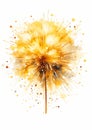Vibrant Vignette: A Closeup of Glowing Dandelion Fireworks in a