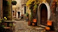 The Vibrant Village with Painted Shutter Doors