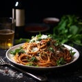 Vibrant Villagecore: Spaghetti And Wine In Hyper-detailed Renderings