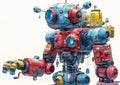 Vibrant Visionaries: The Colorful World of Happy Robotic Drones