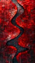 Vibrant Visions: A Closeup Aerial View of a Red Mosaic Snake Abs Royalty Free Stock Photo