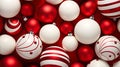 Vibrant Visions: A Closeup of Bombastic Red and White Balls in a
