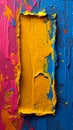 Vibrant Visions: A Closeup of Unstirred Paint and Bold Colors in