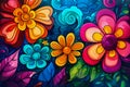 Vibrant Visions: A Colorful Blend of Nature and Art in a Dreamy