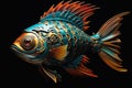 Vibrant Visions: An Exquisite Clockwork Fish Sculpture in Insane Royalty Free Stock Photo