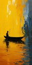 Vibrant Visions: A Journey of Reflection and Escape on a Yellow