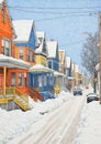 Vibrant Visions of Winter: A Colorful and Artistic View of Downt