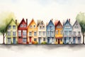 Vibrant Vistas: A Colorful Collection of Diverse Dwellings in a