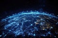 Global Network Connectivity Visualization Royalty Free Stock Photo