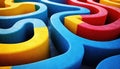Vibrant visuals of customized educational pathways forming dynamic patterns, symbolizing IEP and skills-focused support for