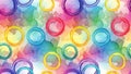 Vibrant Watercolor Bubbles Pattern Background Royalty Free Stock Photo