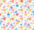 Vibrant Watercolor Circles Background Pattern Royalty Free Stock Photo