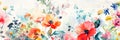 Vibrant watercolor floral pattern, perfect for adding a touch . Generative AI