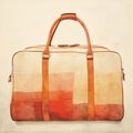 Vibrant Watercolor Luggage Bag: A Timeless Artistry In Soft Minimalism