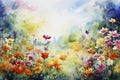 Watercolor Wildflower Meadow