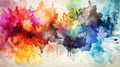 Vibrant Watercolor Splashes Background for Creative Projects.