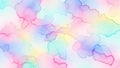Of soft cloud like shapes in hues of pink blue yellow and purple Royalty Free Stock Photo