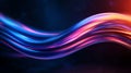 Vibrant wave of colorful light on a dark background Royalty Free Stock Photo
