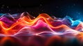 Vibrant Wave of Light on Black Background