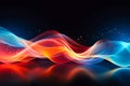 Vibrant Wave of Light on Black Background