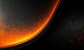 A vibrant wave of orange light illuminates a dark black background Royalty Free Stock Photo