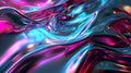 Vibrant Waves of Color Dance in Darkness, Generative AI