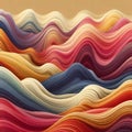 Vibrant waves of color flow in a dynamic pattern. Generative AI Royalty Free Stock Photo