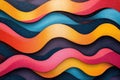Vibrant Waves of Colorful Texture in Artistic Abstract Design