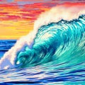 Vibrant Waves: Hyper-detailed Digital Paintings And Drawings