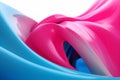 Vibrant Waves: Minimalist 3D Render in Pink and Blue
