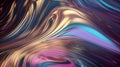 A vibrant wavy design in shades of purple, blue, and gold. Generative ai