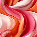 Vibrant wavy orange and pink wallpaper with realistic details (tiled)
