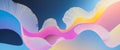 Vibrant wavy shapes on abstract background create a mesmerizing visual impact