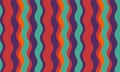 Vibrant wavy stripes in teal, red, and purple create a retroinspired pattern perfect for backgrounds, textiles, or website designs Royalty Free Stock Photo