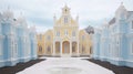 Minimalist Baroque Architecture In Dynjandi With Soft Colored Installations