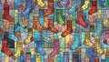 Colorful Stained Glass Socks Seamless Pattern Royalty Free Stock Photo