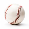 Vibrant White Baseball With Red Stitches - High-key Lighting