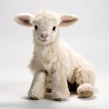 Vibrant White Lamb Stuffed Animal - Bill Gekas Style