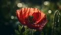 Vibrant wildflower in dewy meadow, close up generated by AI Royalty Free Stock Photo