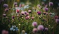 Vibrant wildflowers bloom in the meadow under summer sunlight generated by AI