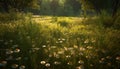 Vibrant wildflowers bloom in tranquil meadow under summer sunlight generated by AI Royalty Free Stock Photo