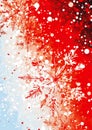 Vibrant Winter Wonderland: A Digital Banner of Red, White, and B