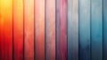 A vibrant wood panel background with a gradient of color from warm reds to cool blues Royalty Free Stock Photo