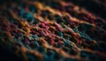 Vibrant wool ball, textured pattern, extreme close up generated by AI