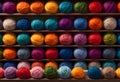 Vibrant Woolen Knitting Yarns, Generative AI